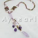 amethist en toermalijn ketting