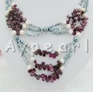 Discount pearl and garnet necklace