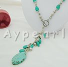 burst pattern turquoise necklace