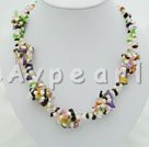 pearl and multi stone necklace under $ 10
