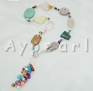 Discount pearl and muti stone necklace