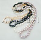 7-8mm pearl beaded necklace(6 pieces)