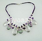 collar de perlas y el arco iris de fluorita