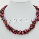 pearl and red jasper necklace under $ 10