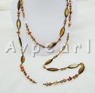 Discount pearl crystal and agate and shell necklace