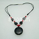 Discount alaqueca and black agate necklace