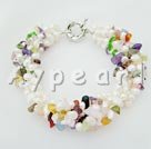 Bracciale perle e pietre multi