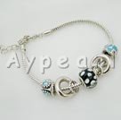 Hademade coloured glaze rhinestone bracelet