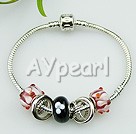 colored glaze and rhinestone bracelet