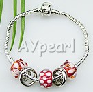 colored glaze and rhinestone necklace