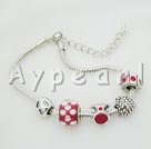 Hademade colored glaze rhinestone necklace