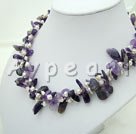 Handmade pearl amethyst necklace 