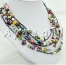multi color pearl and multi stone necklace
