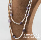 parel en amethist ketting