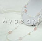 Discount collana di perle e quarzo rosa