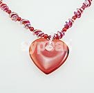 Handmade agate colored glaze necklace
