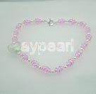 Handmade colored glaze pearl necklace
