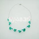 caved turquoise flower necklace Under $ 5