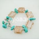 Handmade turquoise colored glaze bracelet