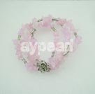 triple strand rose quartz bracelet