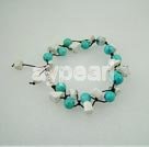 howlite and blue turquoise bracelet