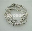 triple strand howlite bracelet