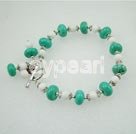 blue turquoise and howlite bracelet