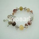 Handmade rutilated quartz bracelet