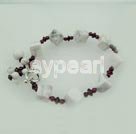 garnet and howlite bracelet