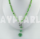Handmade pearl aventurine necklace