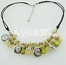 Discount smoky quartz yellow opal necklace