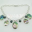 Discount seashell beads and abalone shell necklace