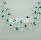 Handmade pearl opal necklace