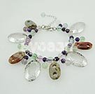 rainbow fluorite and agate bracelet Under $ 10