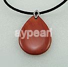Handmade red turquoise pendant necklace