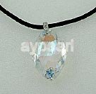 Handmade crystal pendant necklace