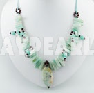 amazon stone and garnet necklace