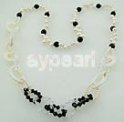 Discount pearl shell and crystal necklace
