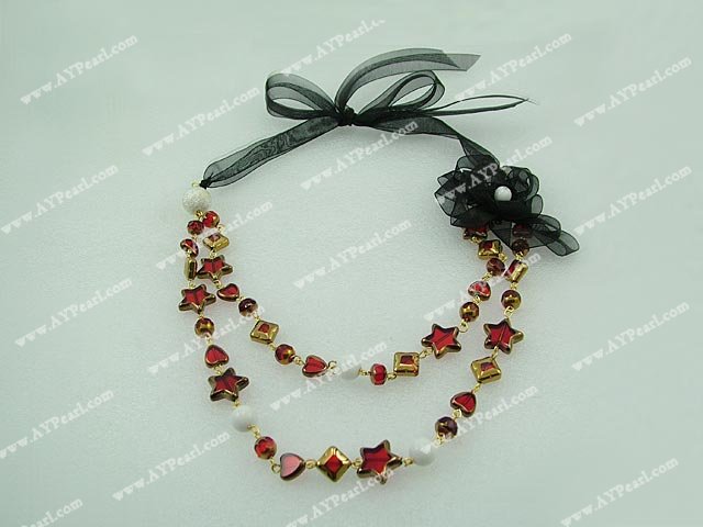 Handmade manmade crystal necklace