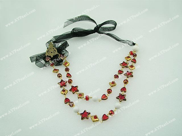Handmade manmade crystal necklace