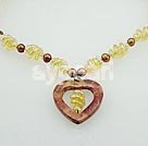 Handmade pearl colored glaze necklace