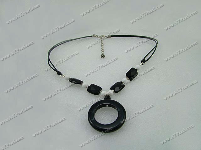 Handmade crystal agate necklace