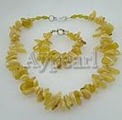 Handmade yellow gem set