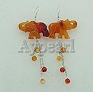 Discount elephant shaped agate earrings