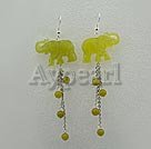 peridot jade earrings