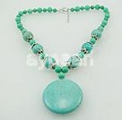 burst pattern turquoise necklace