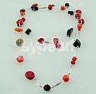 Handmade coral agate necklace