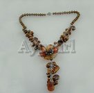 Handmade pearl agate necklace