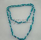 Handmade pearl stone turquoise necklace