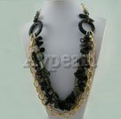 Handmade agate smoky quartz necklace